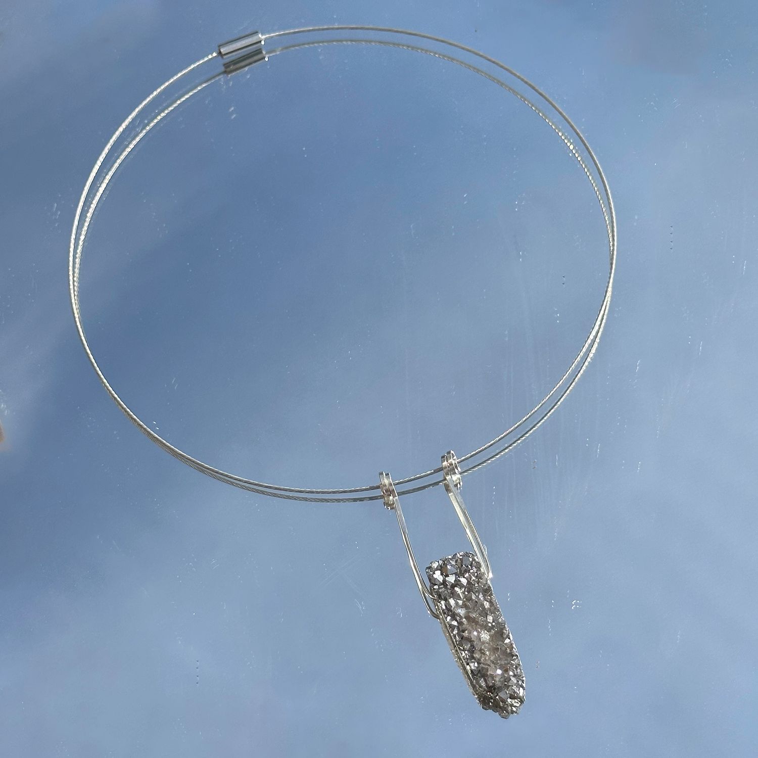 Jewelry - Kristin Merrill, Name: Titanium Quartz Chunk on Sterling Silver Wire