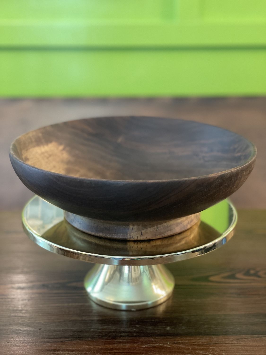 Wood Bowls &amp; Cutting Boards - Hand Turned from Easton Trees, Title: Black Walnut Shaped Base