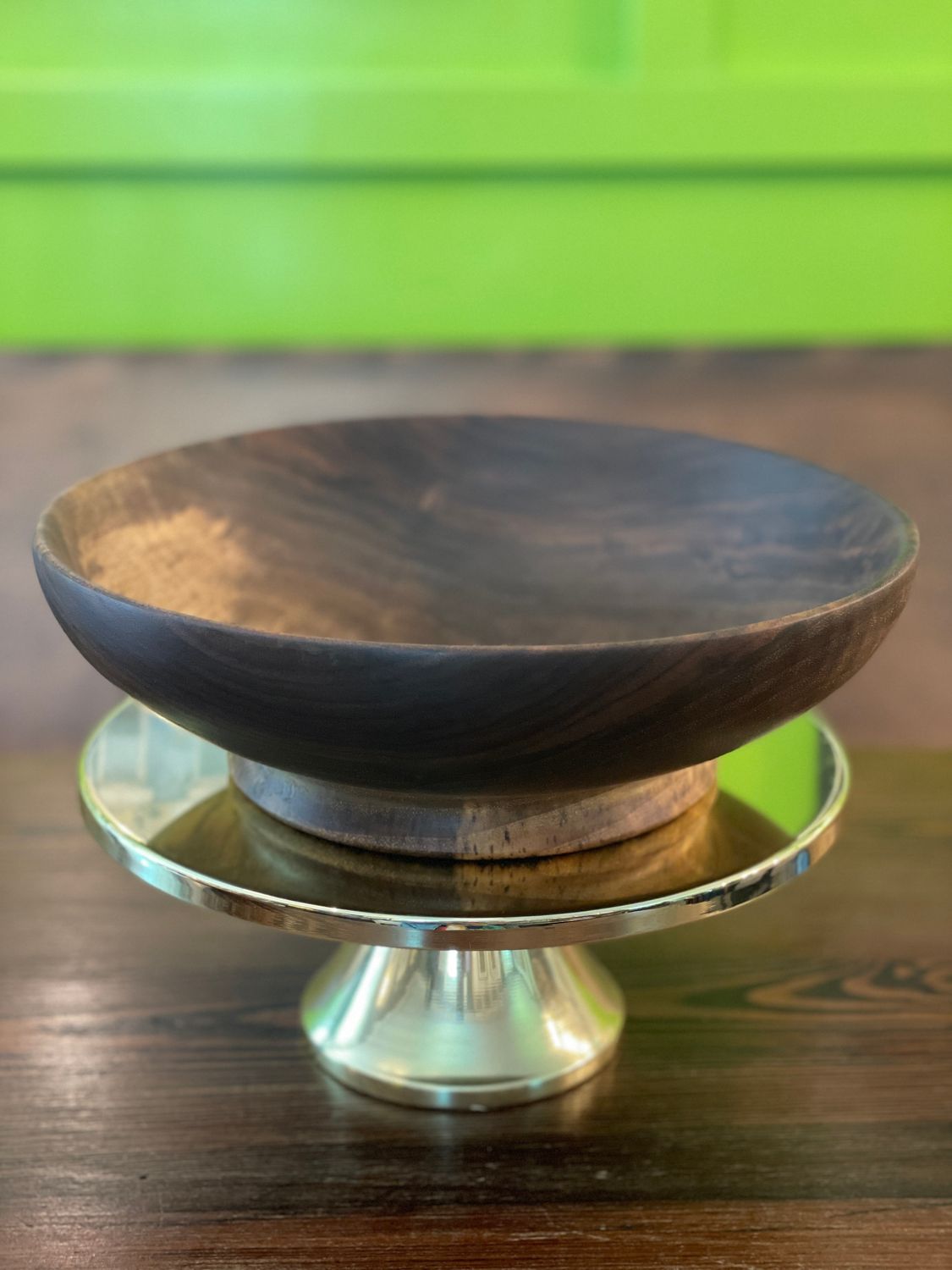 Wood Bowls &amp; Cutting Boards - Hand Turned from Easton Trees, Title: Black Walnut Shaped Base