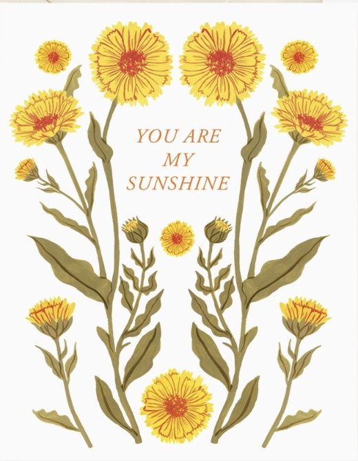 Cards - Compliments & Congratulations, Style: You Are My Sunshine