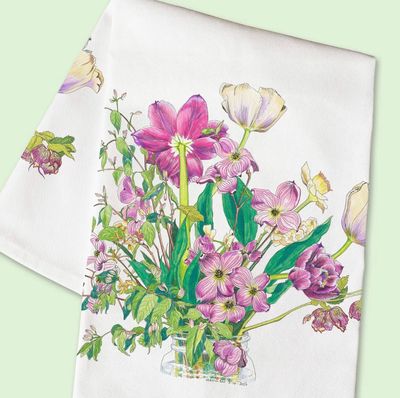 Tea Towels - Flower Illustration by Kerstin Rao