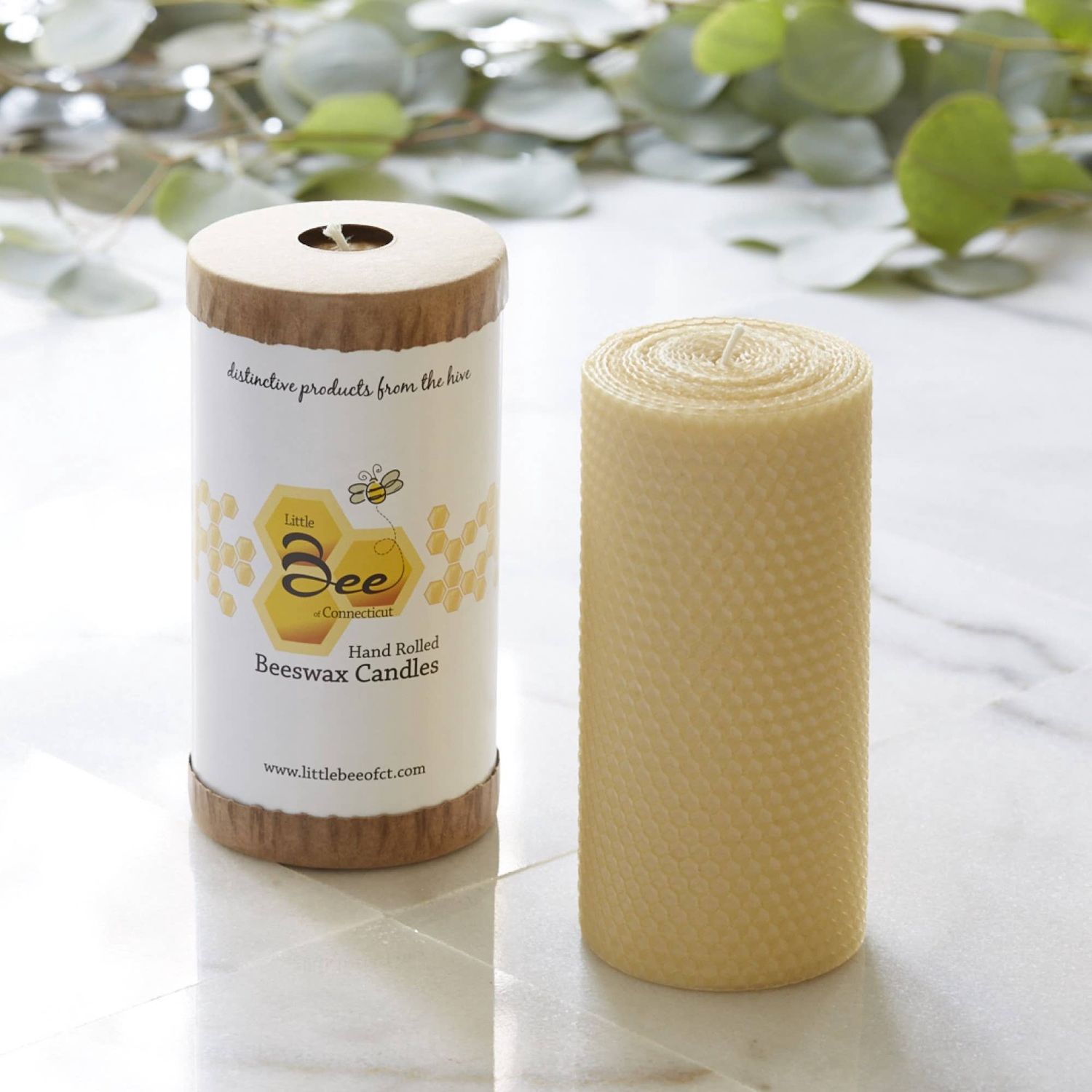 Candles - Beeswax, type: 6x5-inch triple wick pillar