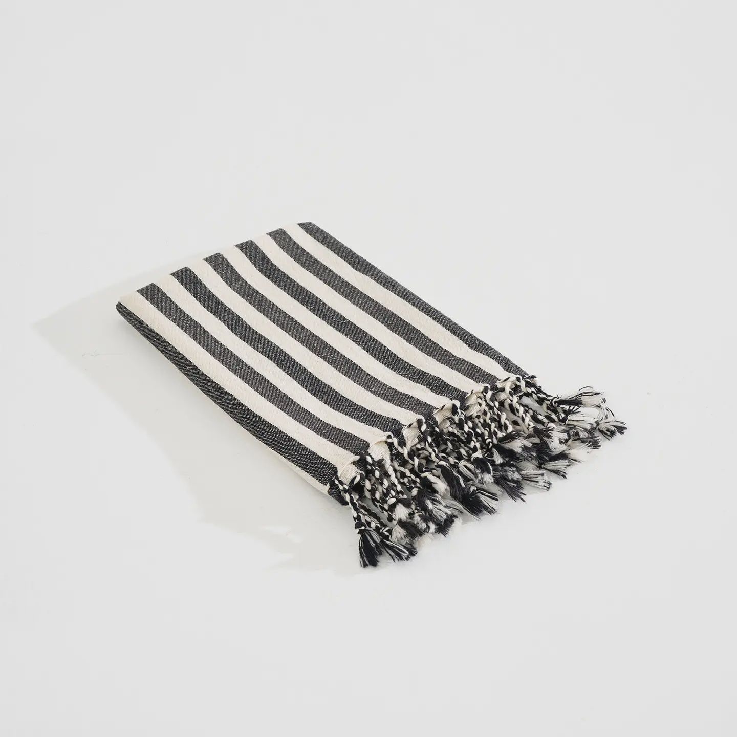 Kikoya Turkish Towels, Item: B&W Stripe Hand Towel