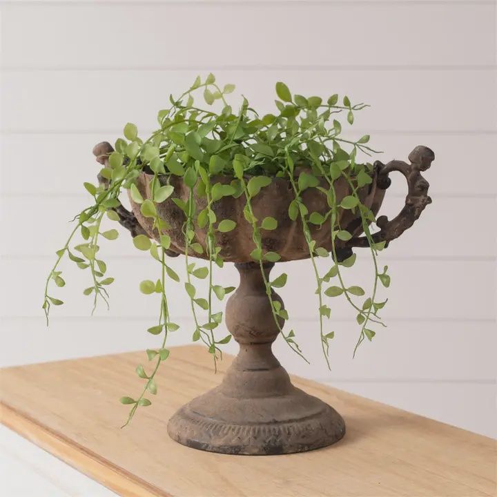 Large Distressed Metal Urn