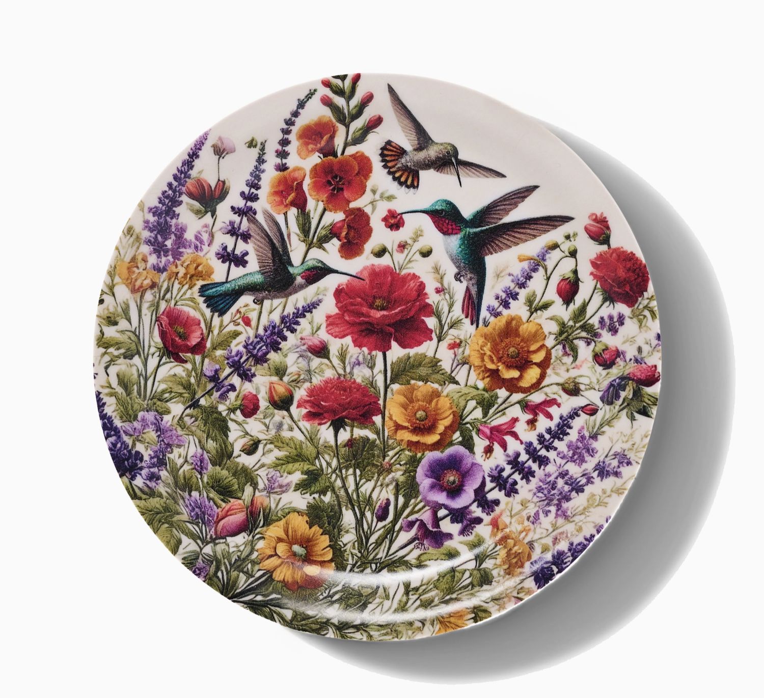 Small Bamboo Serving Trays, Design: Hummingbirds