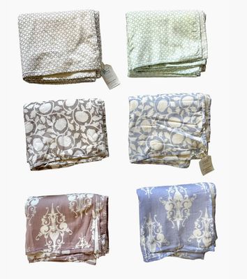 Block Print Oversized Lined Beach Towel
