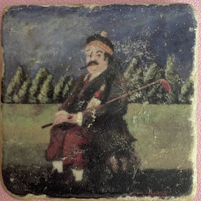 Vintage Miniature Golfer Tiles