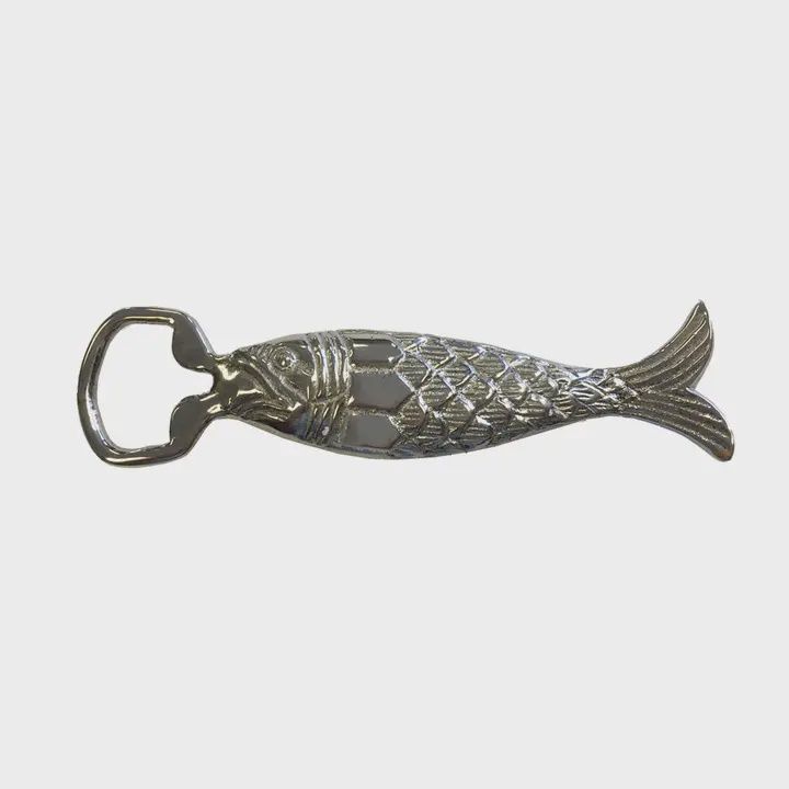 Reproduction Antique Bottle Openers, type: Nickel-Plated Brass Fish