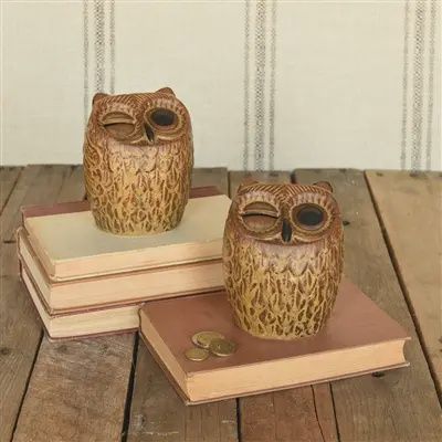 Ceramic Owl Bank