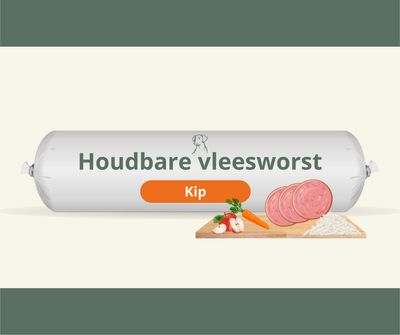 Houdbare vleesworst 400 gram | Kip