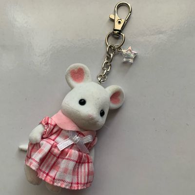 winter mouse keychain