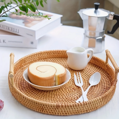 Handmade Rattan Tray - Size M