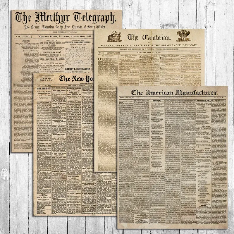 Small Vintage Newspaper Sheets