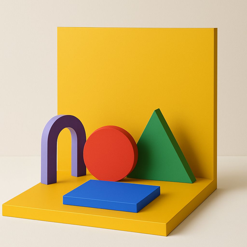 خلفية خشبية مع أشكال هندسية من اختيارك