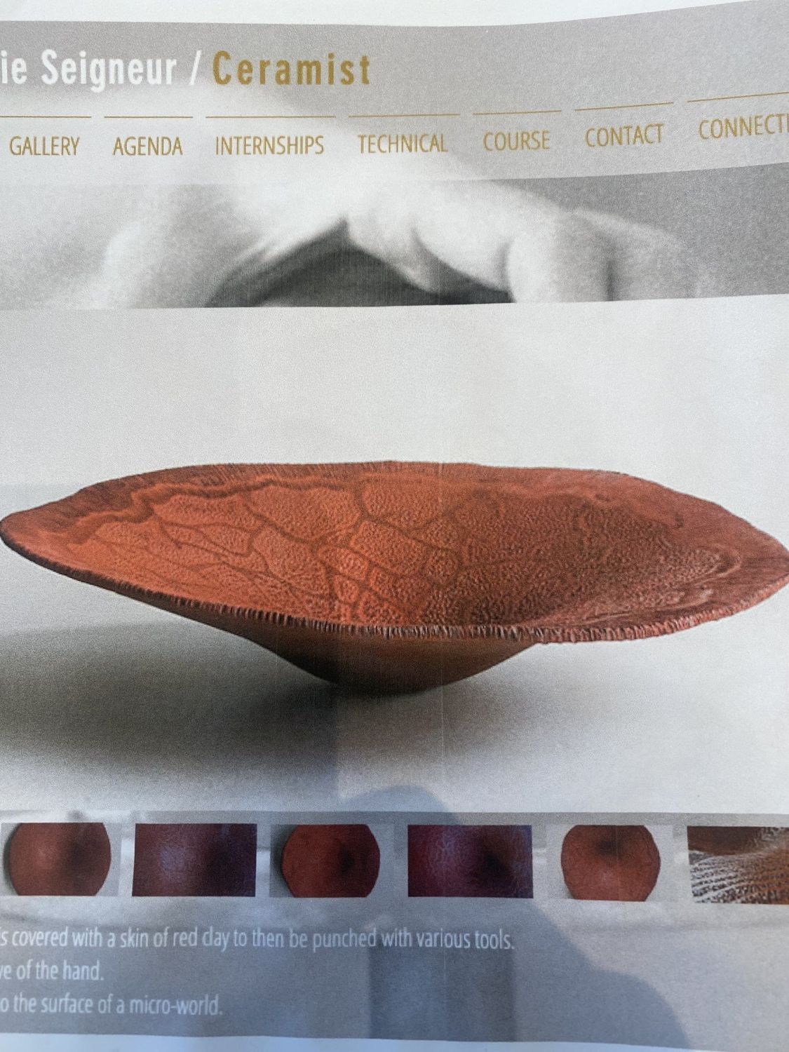 *Holly Hunt&#39;s collection, Coralie Seigneur, Onduline - Org 3710, Bowl Red / Orange