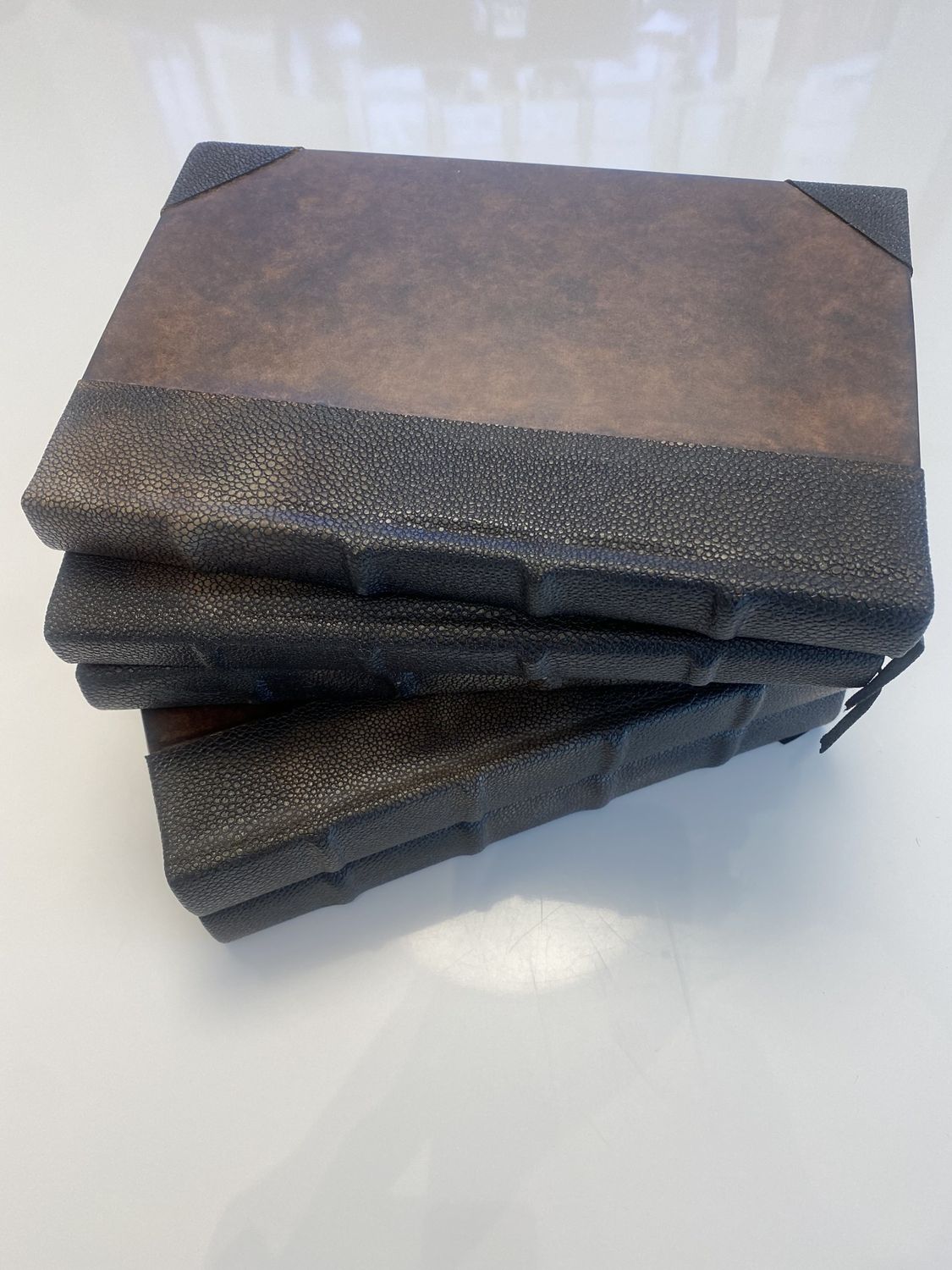 *Book Exotic Sting Ray ( Brown With small dot texture Set of 5)