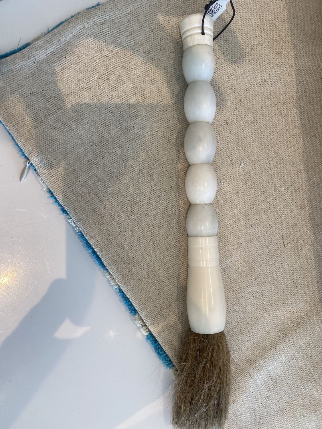 SOLD 12&quot; Calligraphy Brush white 5 bead