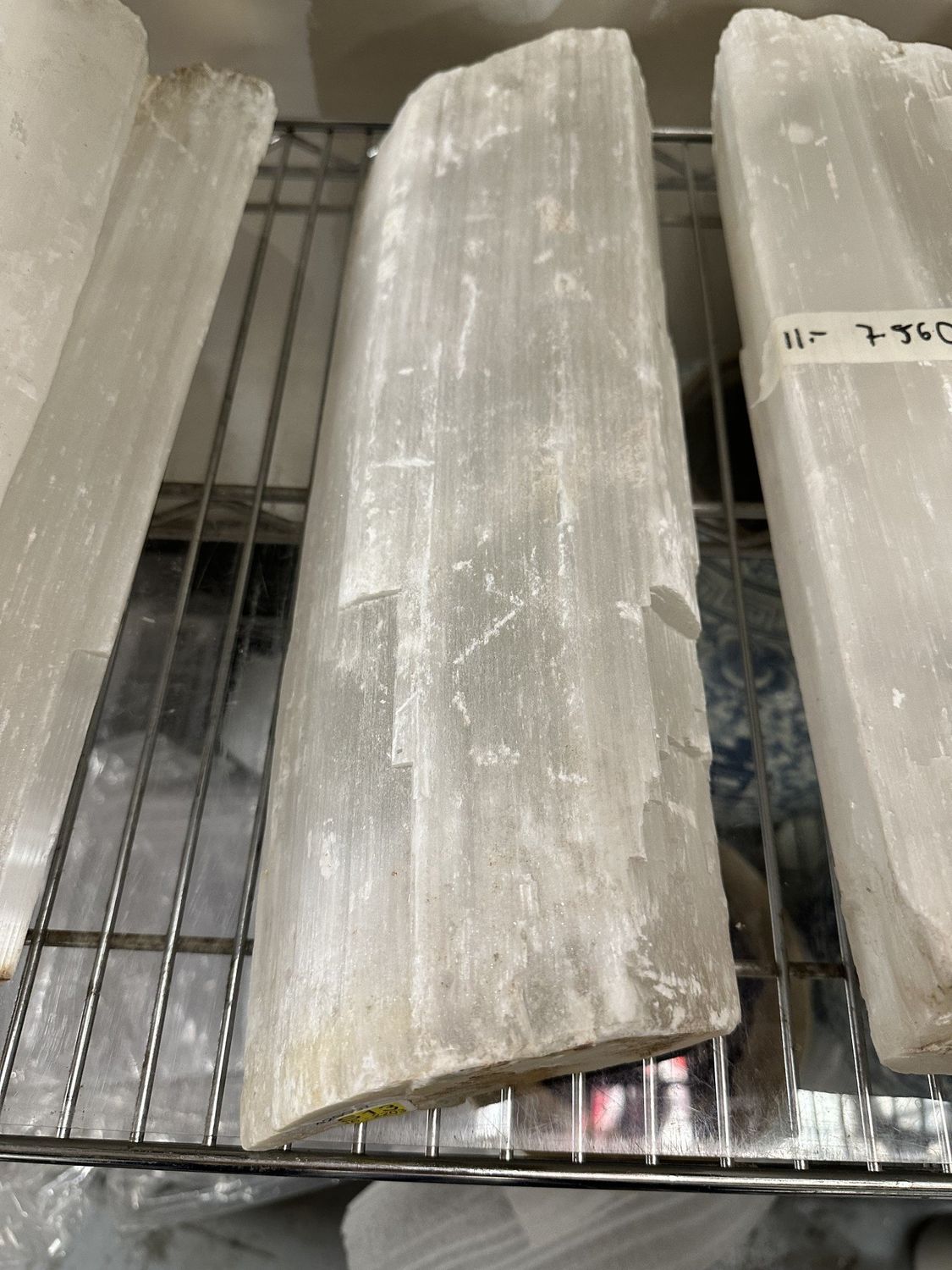 Selenite Log C (16&quot; x 5.5&quot; x 3&quot;) White