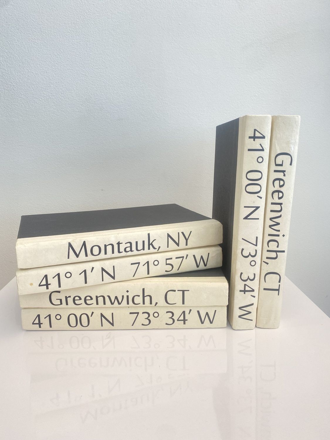Book Set of 2 City with its Coordinates Greenwich CT