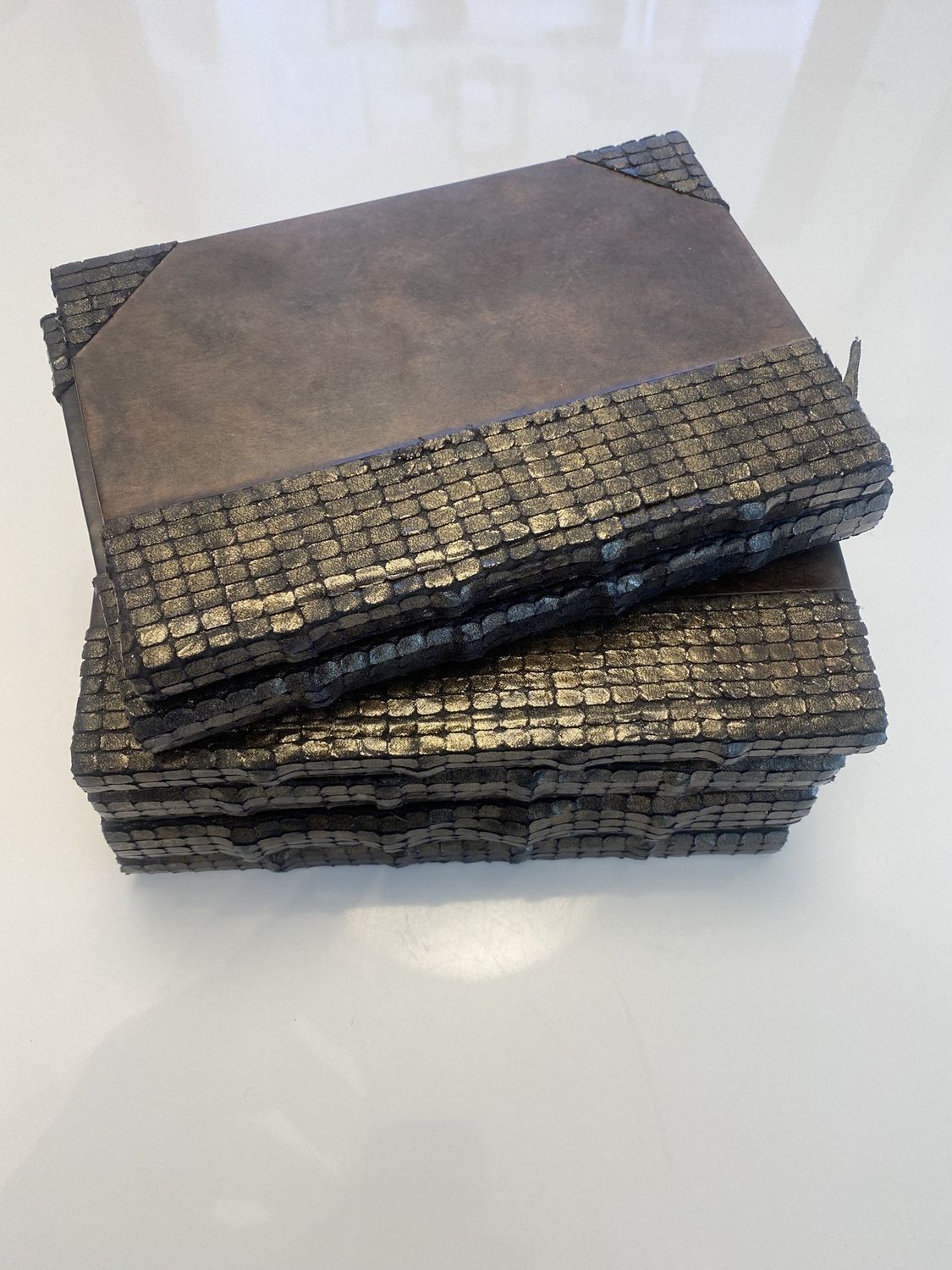 Book Exotic Eel Brown (Metallic Binding) Set of 6