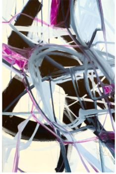 Original Painting Kelly O&#39;Neal Small Abstract Art, 21&quot; W x 33&quot; H