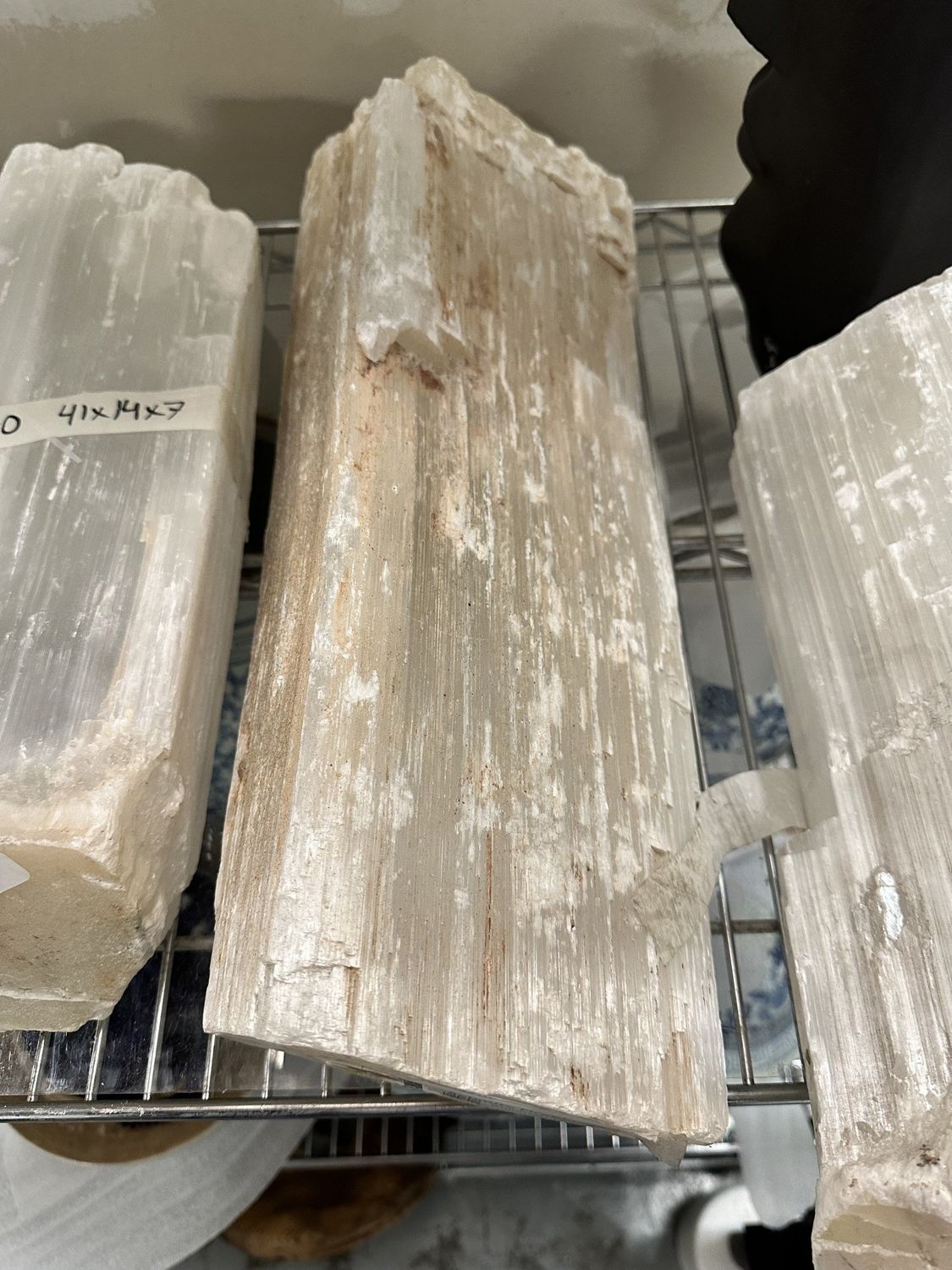 Selenite Fireplace Log (16&quot; x 7&quot; x 4&quot;) White