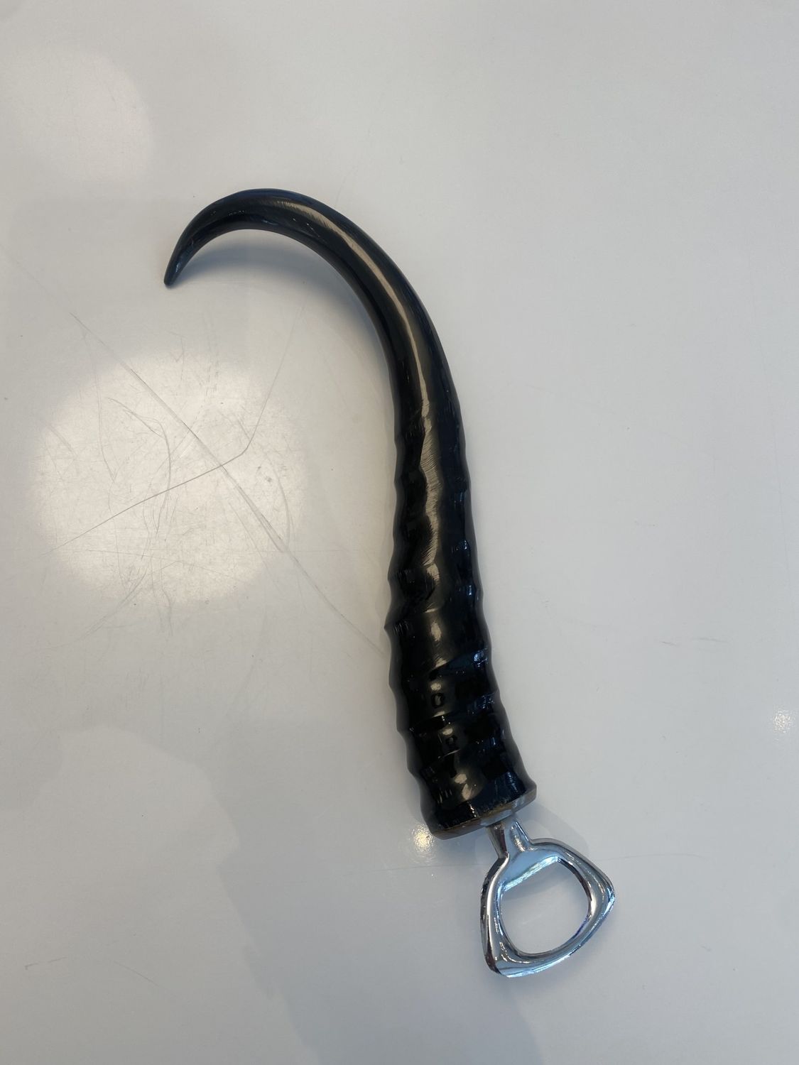 Bottle Opener Black Springbok Horn - Polished