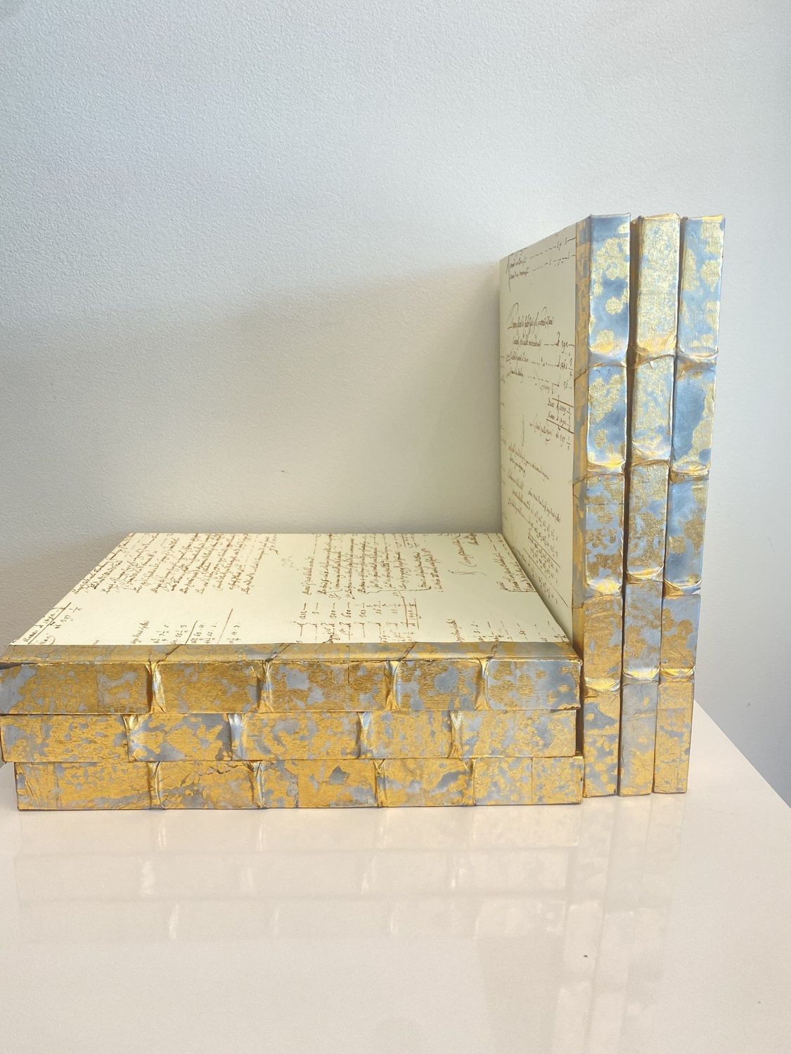 Book Gold with Silver Overlay Solid Spine XL