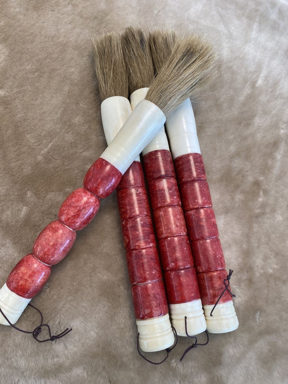 14&quot; Calligraphy Brush - Red (4 0r 5 Ring)