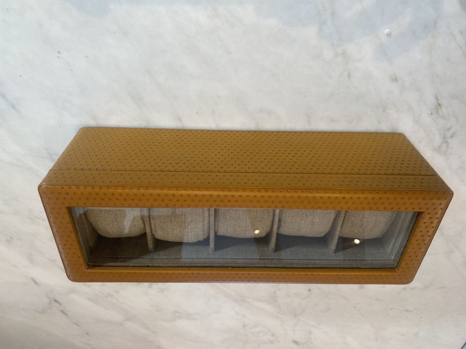 N/A Watch Box Camel Tobacco Full Grain Leather