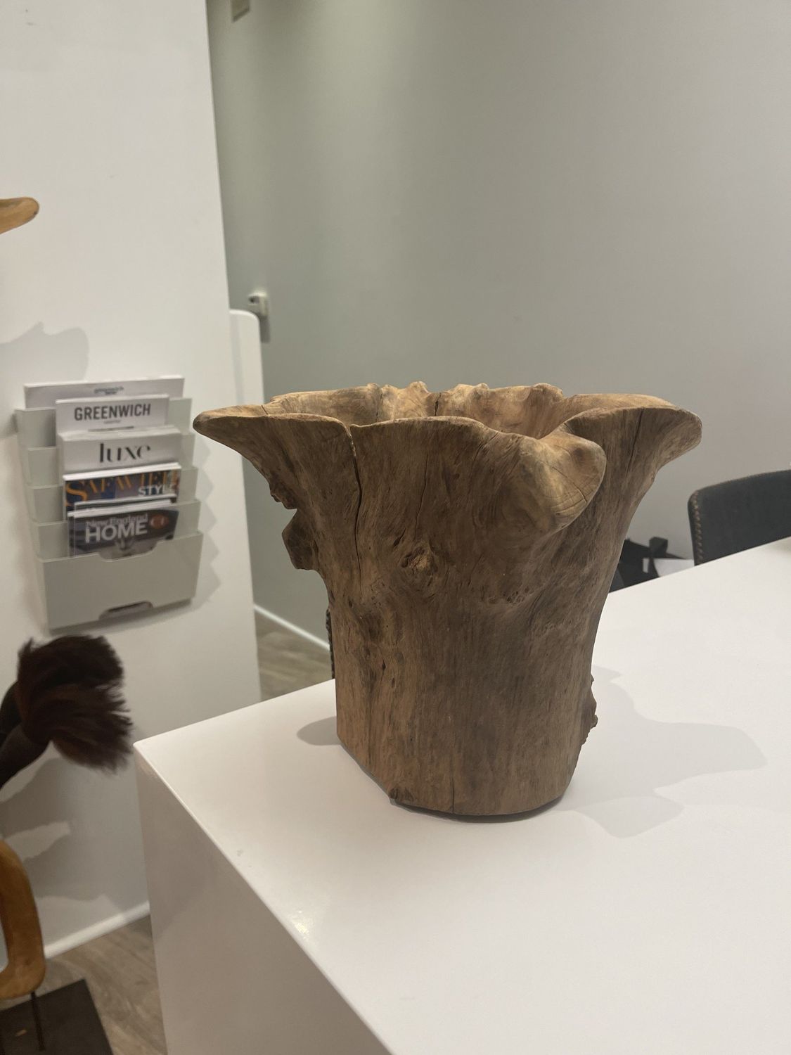 Natural Teak Wood &quot;star&quot; Bowl 10&quot;h x 13&quot;round