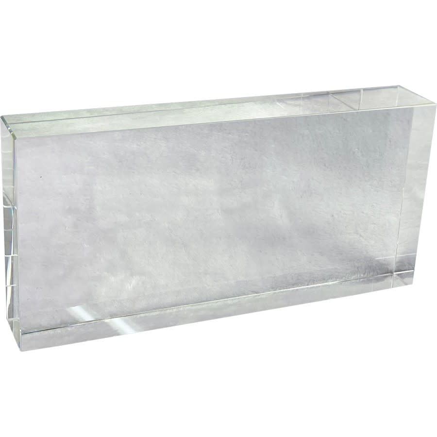 SOLD 12x6x2 Glass Crystal Rectangular Base Riser