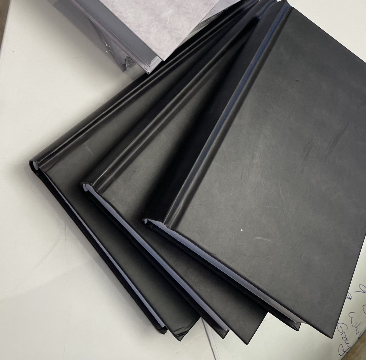 *Blank Book Journal Light Script Under Soft Black
