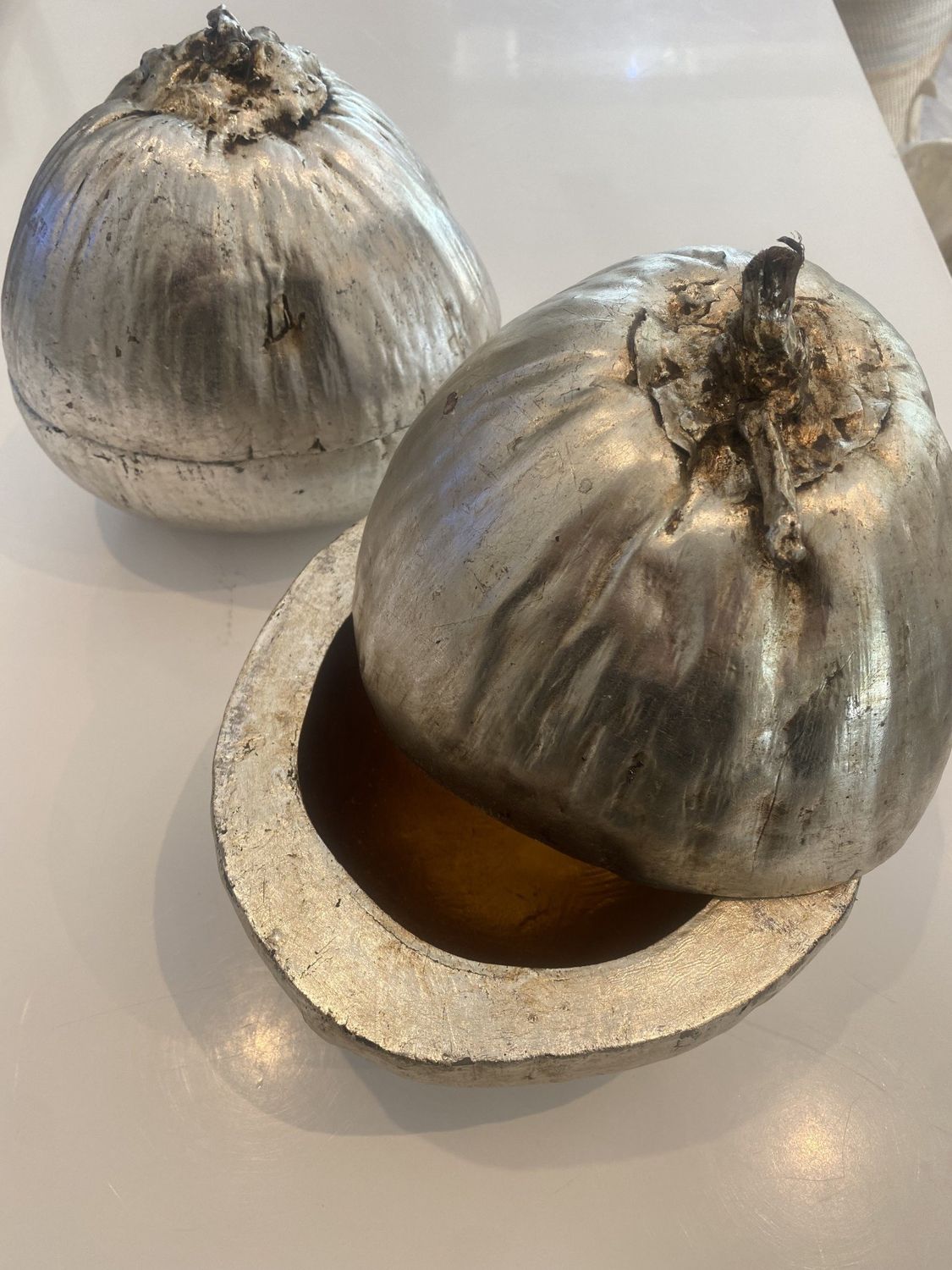Coconut Silver/ Gold Inside Hinged