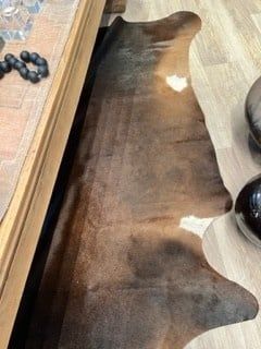 Hide Rug Dark Brown W/ Beige