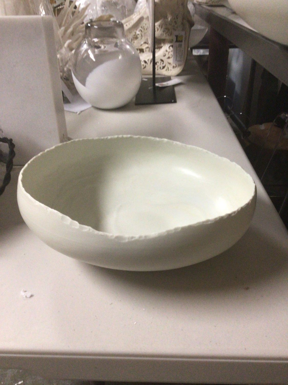 White Robbins Egg Sand Bowl Small