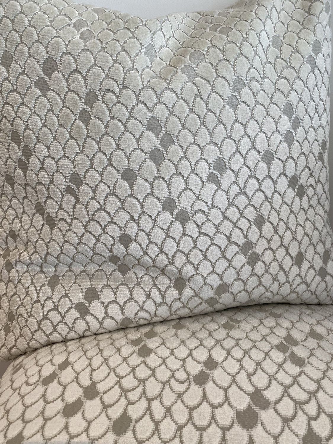 Pillow Natural Grey Ivory Scale Pattern (2 in stock)