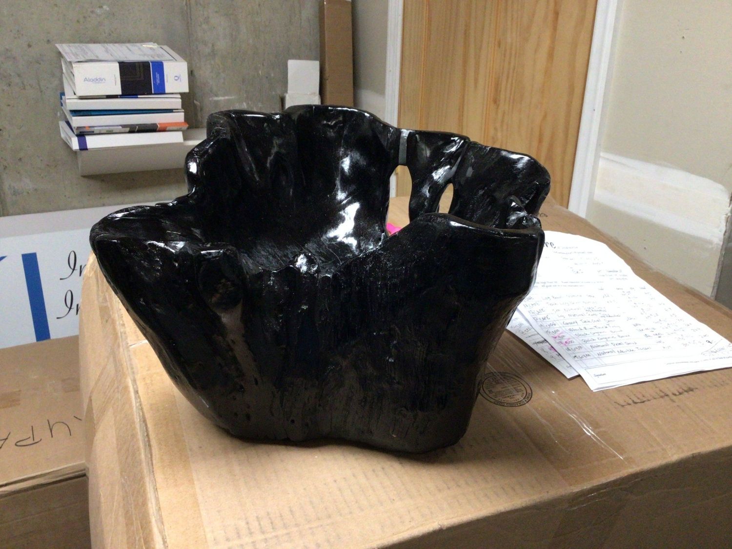 Black Polished teak wood bowl
