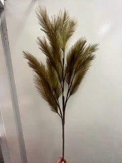 Faux Silk Green Pampas Grass Long Stem