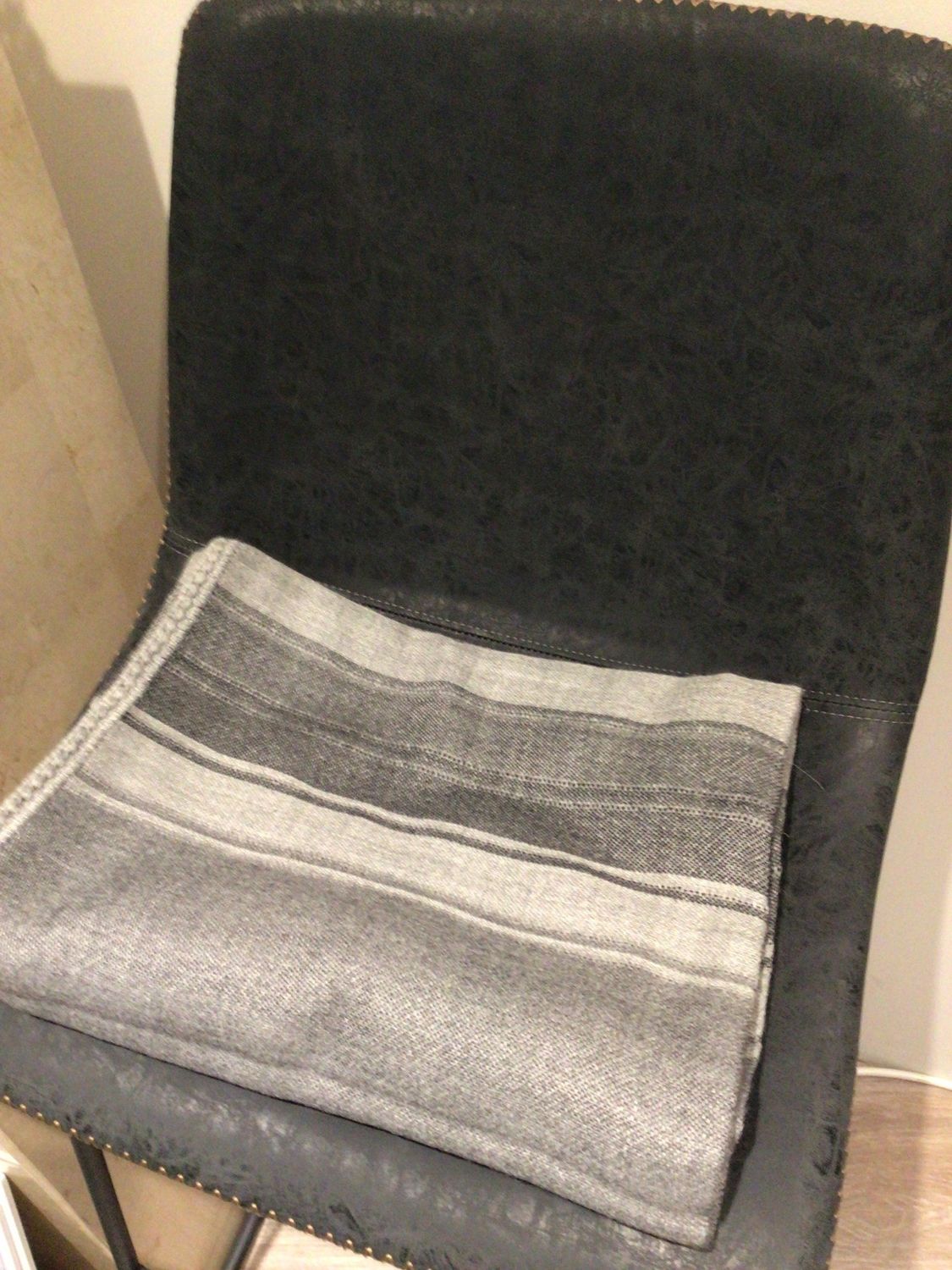 *Alpaca Throw Grey Striped-60&quot;x70&quot;