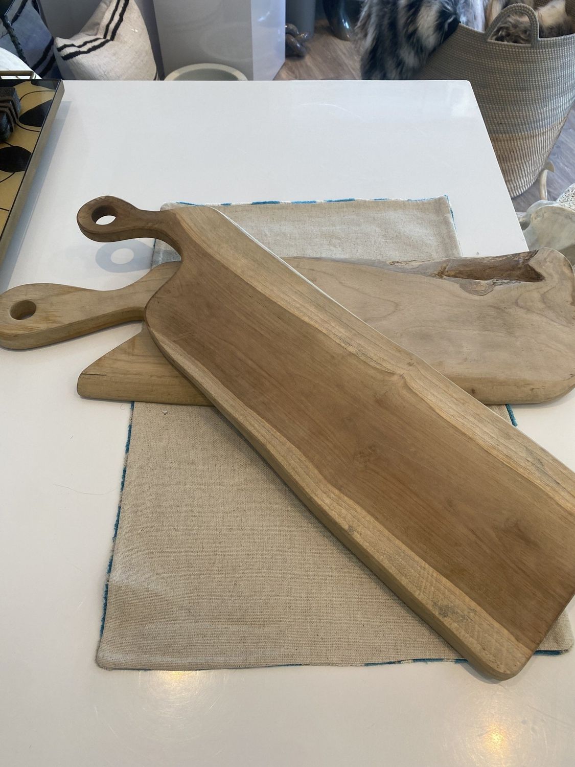 Teak Natural Finish Cutting Board 26&quot; and 28&quot;