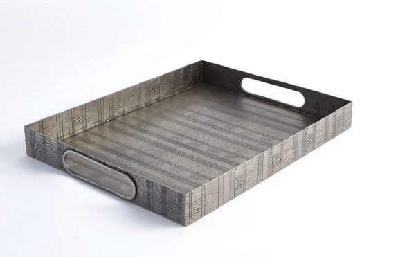 Etched Rectangular Nickel Tray- Small