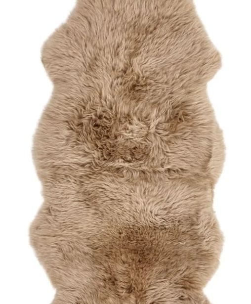 Double Sheepskin - Top Quality-  Beige 70&quot; x 24&quot;