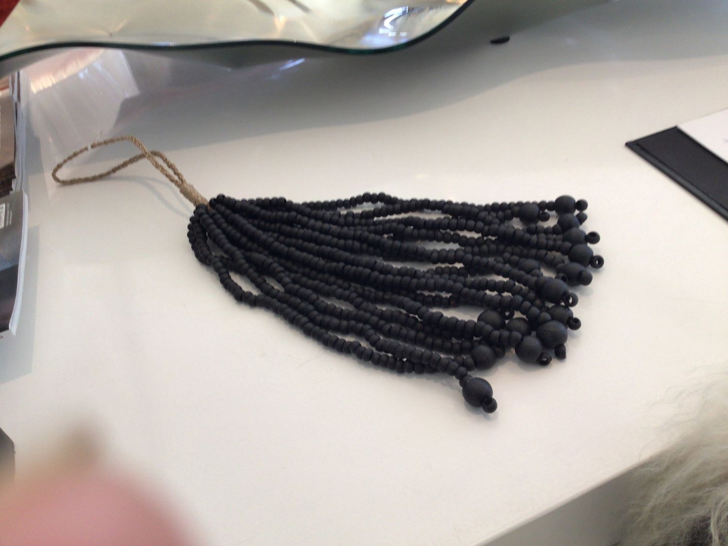 Small Black Bead Tassels
