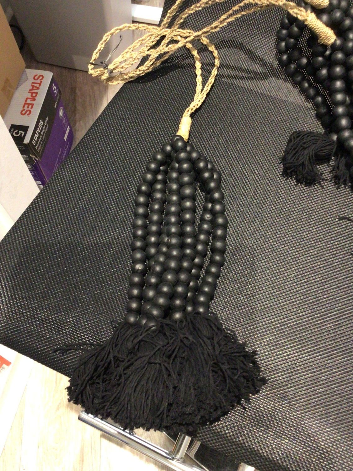 Black Bead Tassel