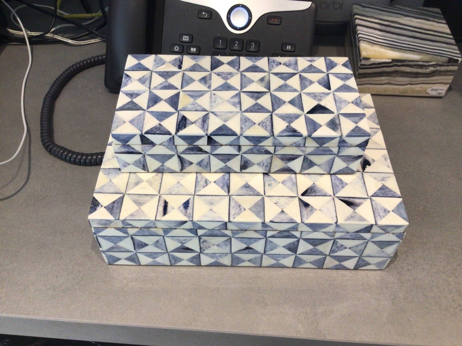 *Box Bone Sky Blue Small