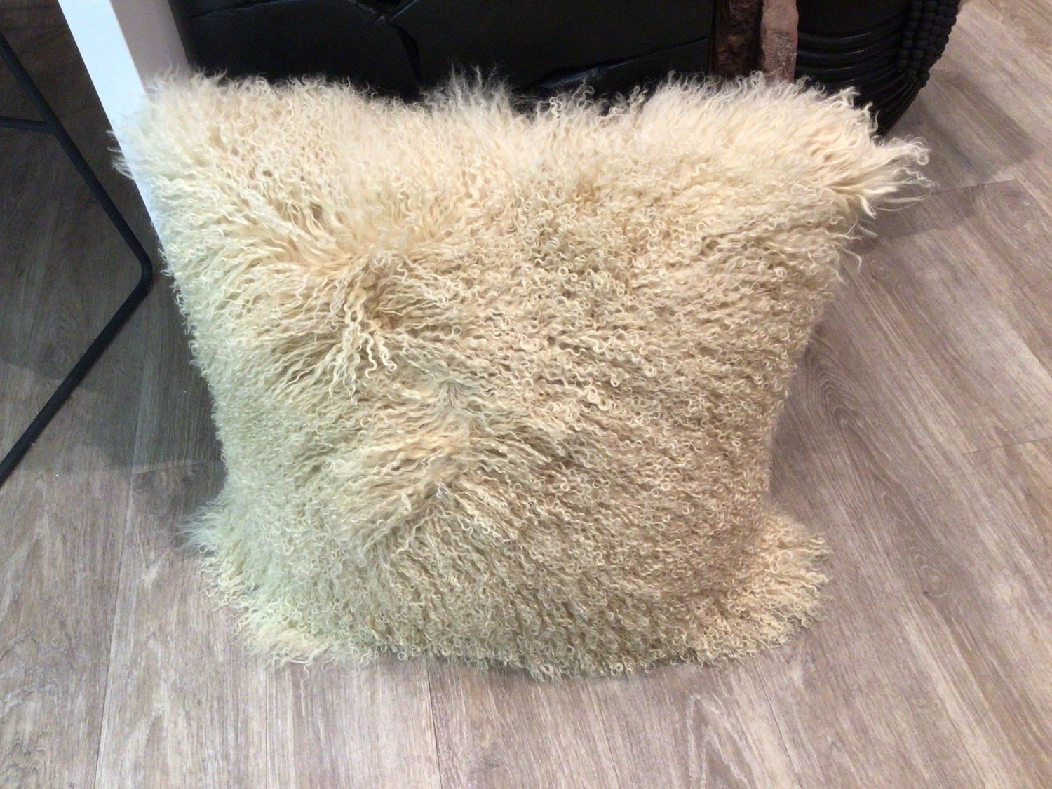 Pillow Tibetan Lamb Off White 26x26 (2 available)