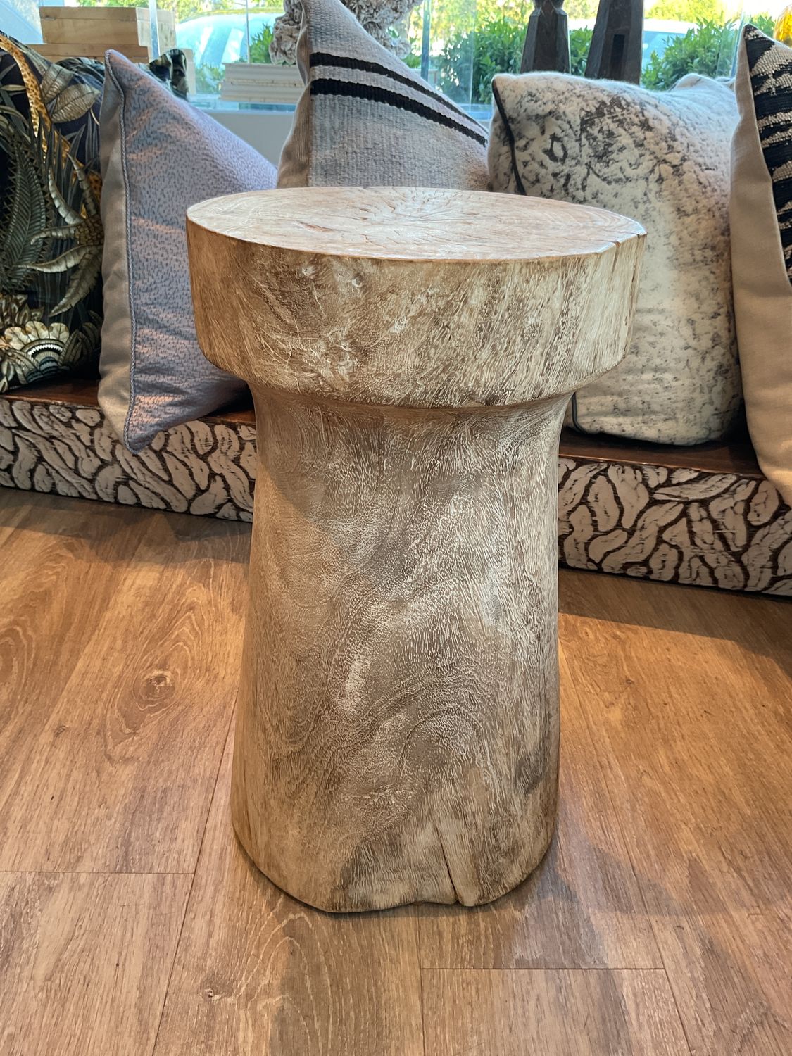 Natural Teak Stool / Side Table Bali