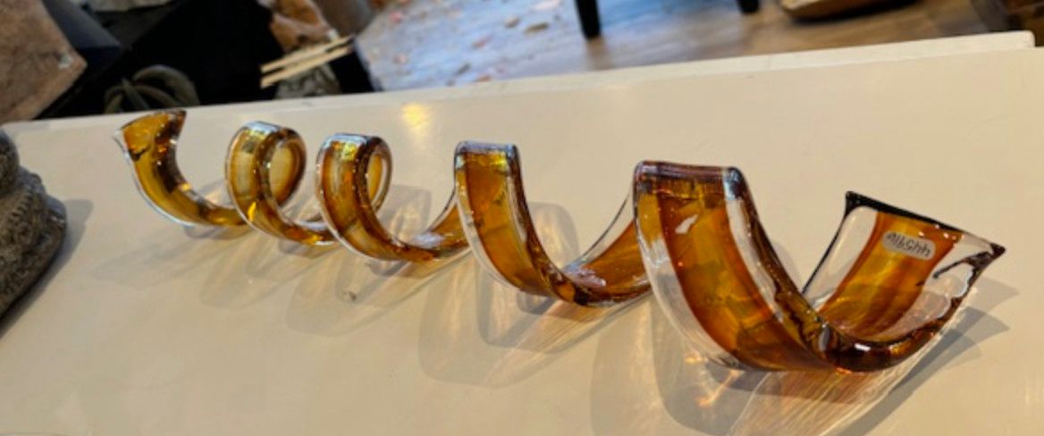 Curly Glass Deco Clear and Brown