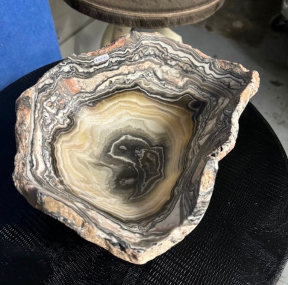 SOLD Zebra Onyx Bowl Mid-Size 5&quot; x 9&quot;